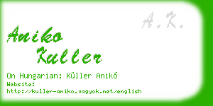 aniko kuller business card